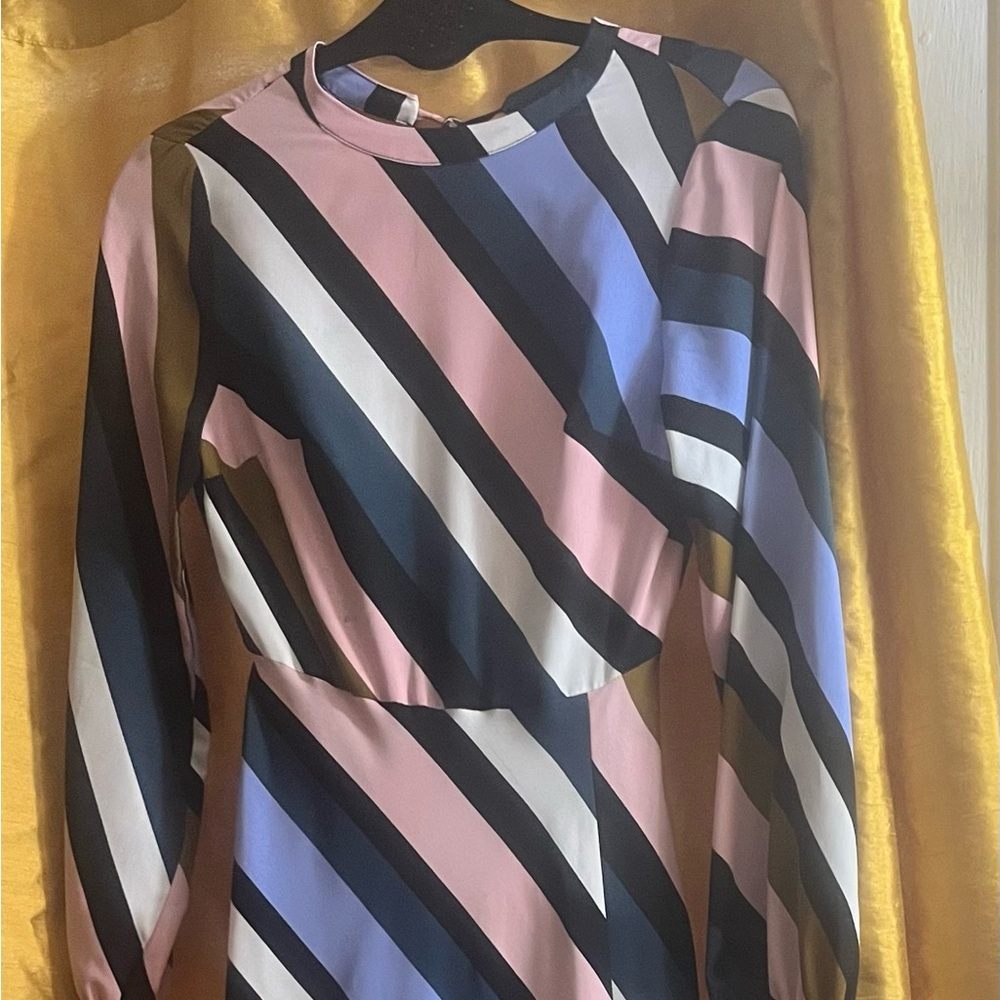 TopShop Striped Multicolor Maxi Dress